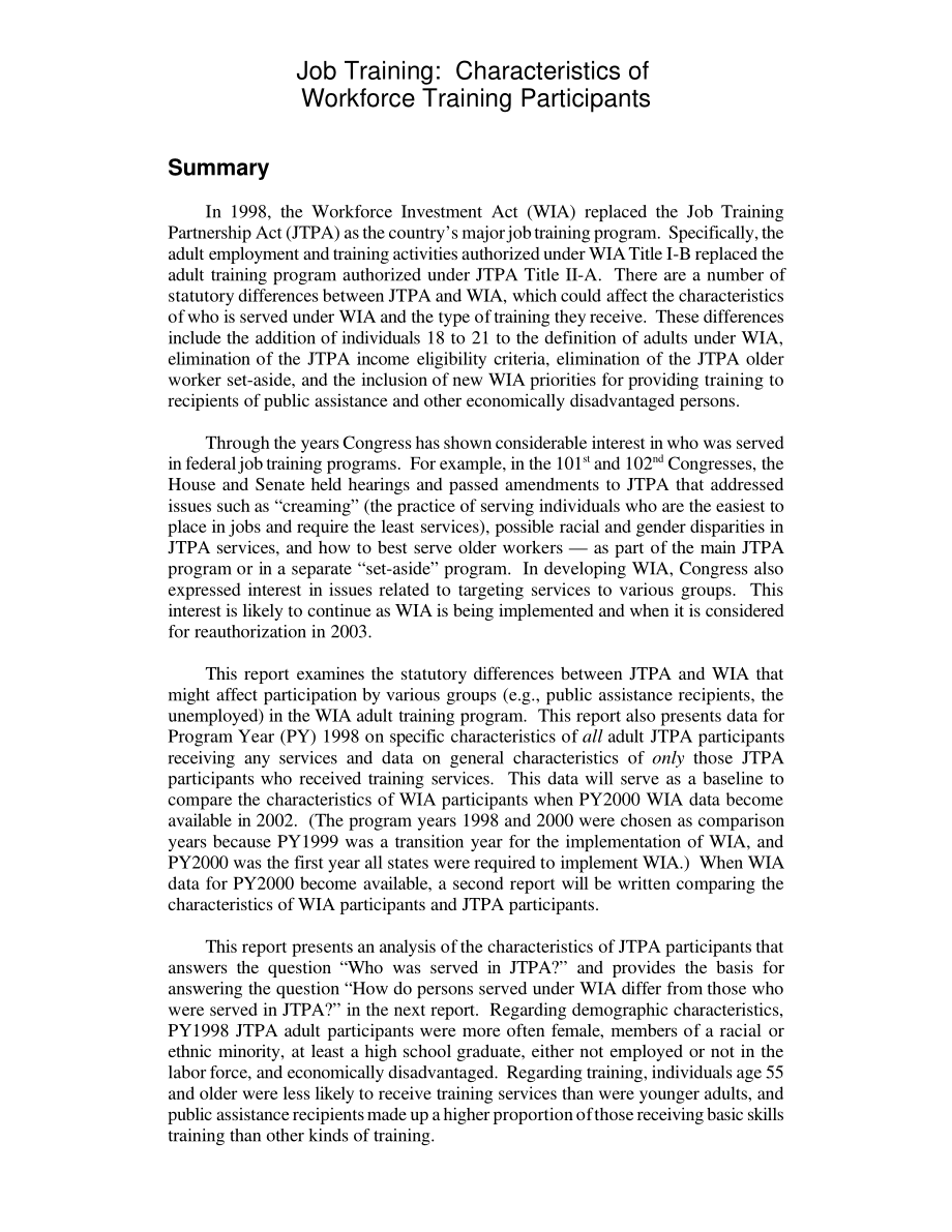 [20010412]RL30929_岗位培训：劳动力培训参与者的特点.pdf_第2页