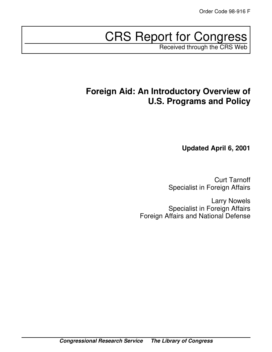 [20010406]98-916F_对外援助：美国计划和政策简介.pdf_第1页