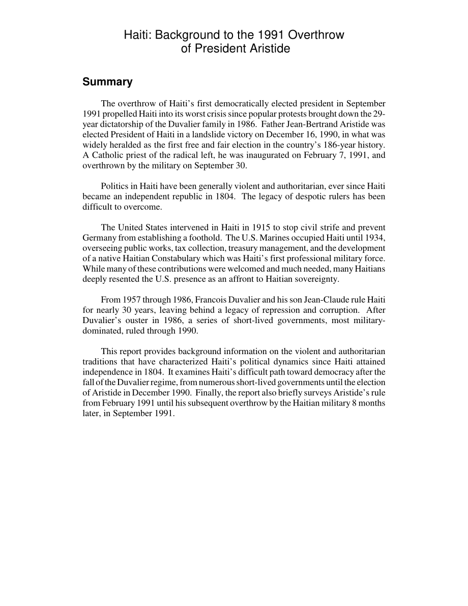 [19931022]93-931_海地：1991年推翻阿里斯蒂德总统的背景.pdf_第2页