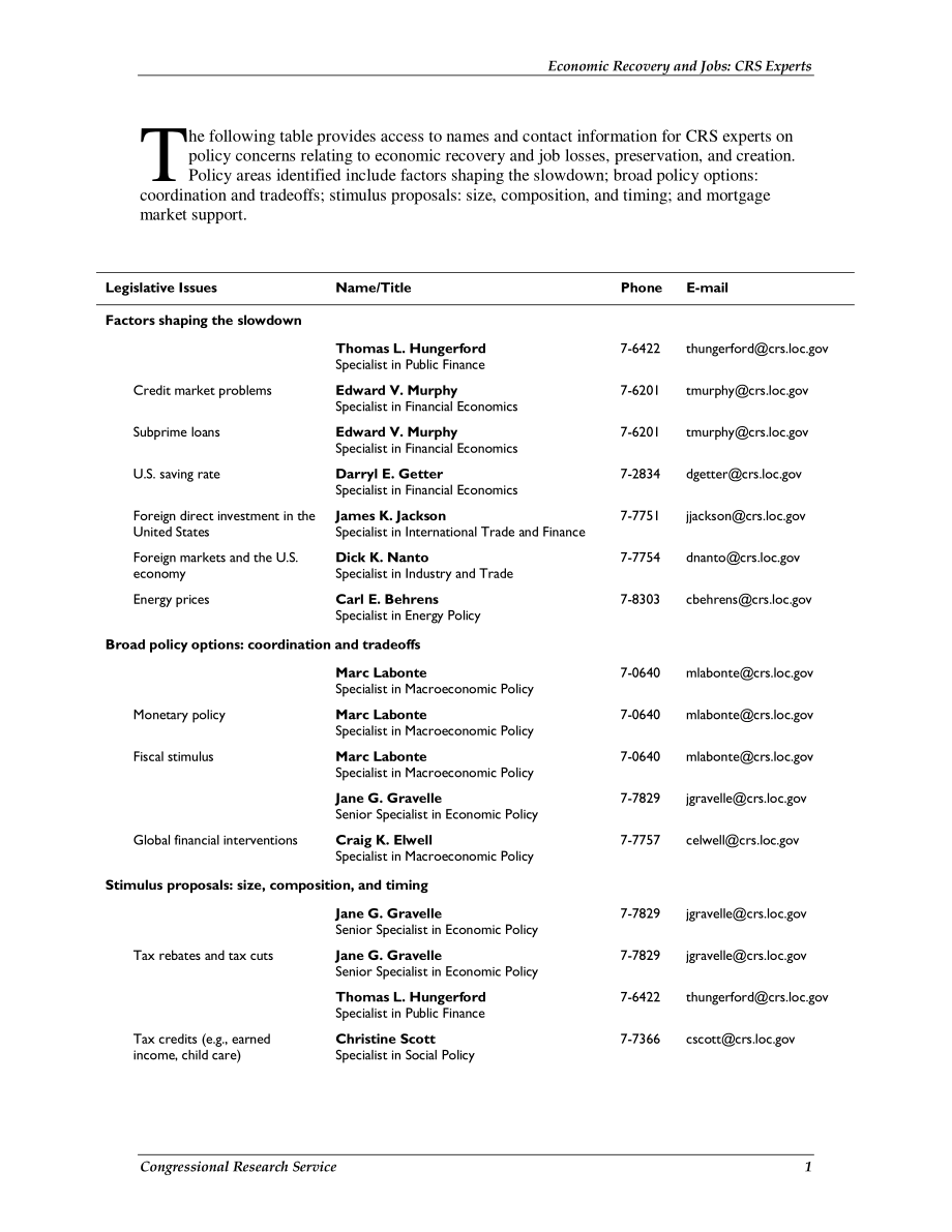 [20110105]R40922_经济复苏和就业：CRS专家.pdf_第2页