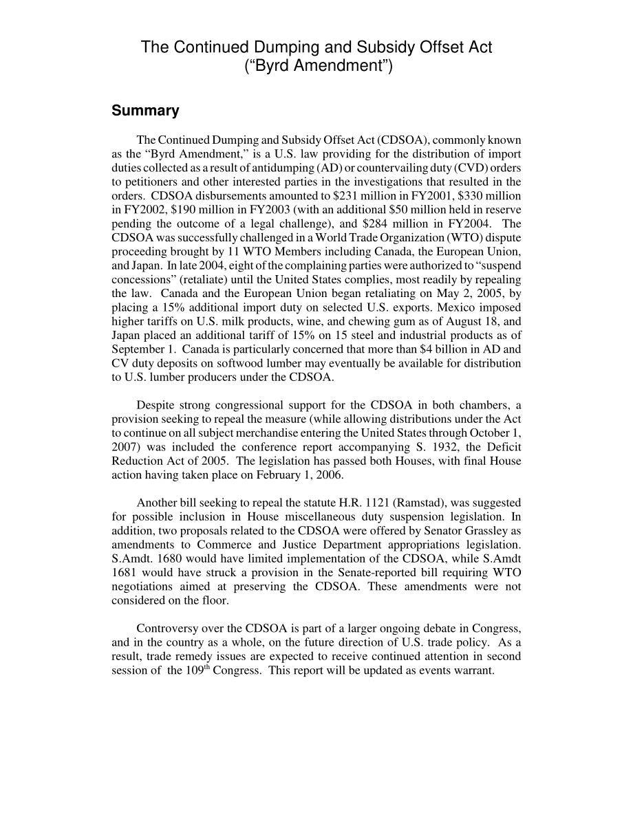 [20060202]RL33045_《持续倾销和补贴抵消法》（“伯德修正案”）.pdf_第2页
