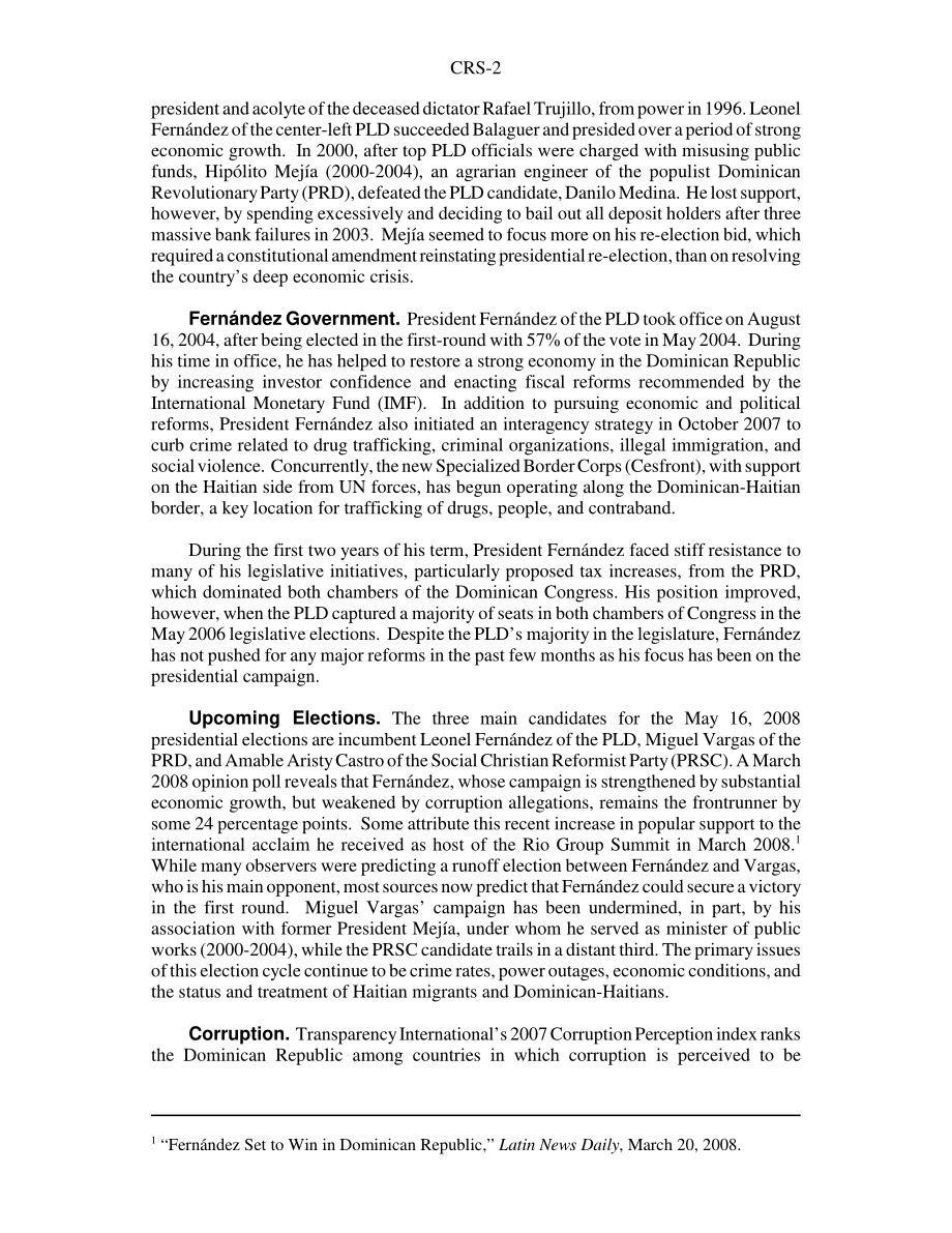 [20080401]RS21718_多米尼加共和国：政治和经济状况以及与美国的关系.pdf_第2页