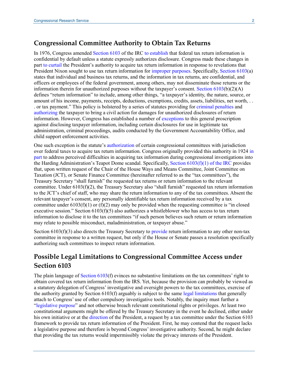 [20190702]LSB10275_国会查阅总统的联邦纳税申报表.pdf_第2页