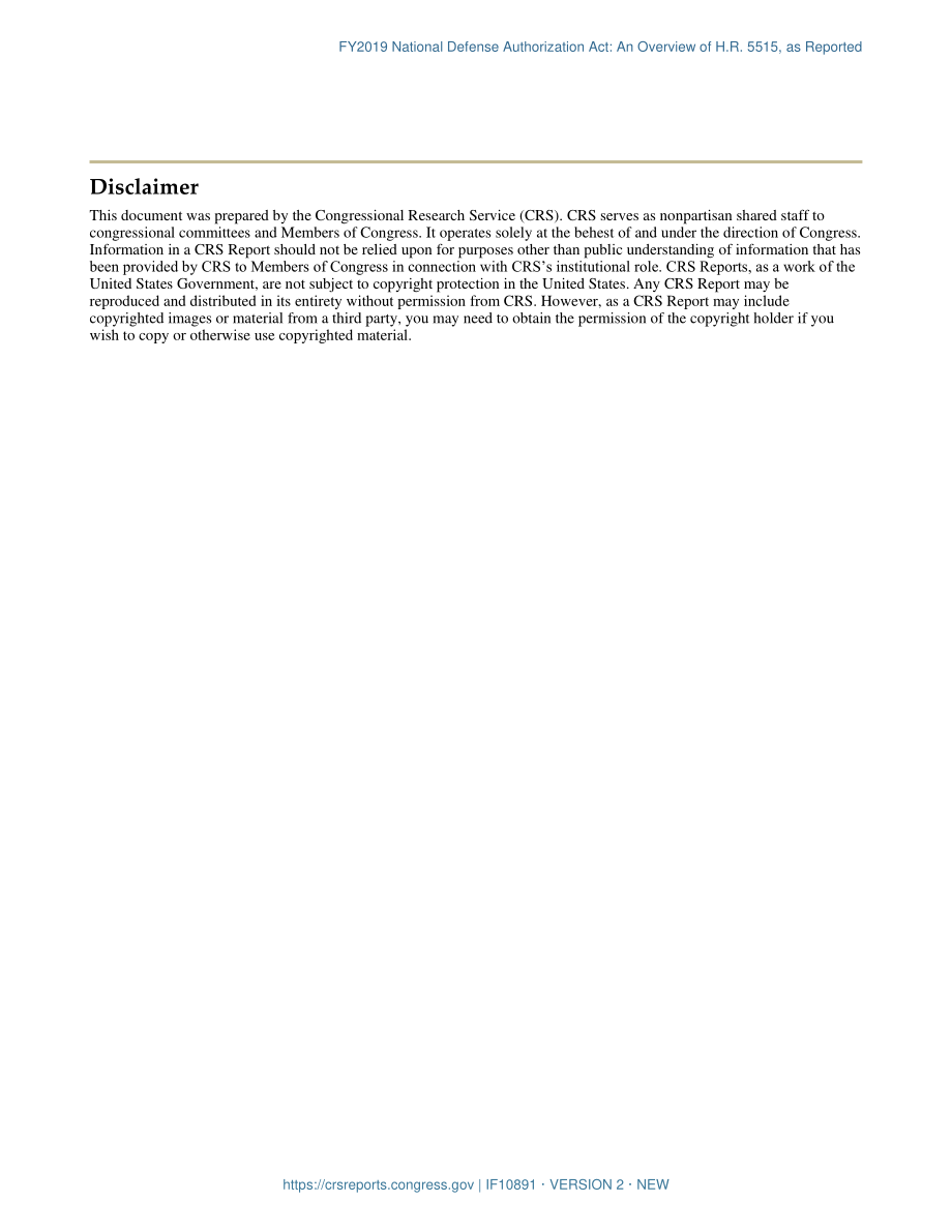 [20180522]IF10891_2019财年国防授权法案：H.R.概述5515据报道.pdf_第3页