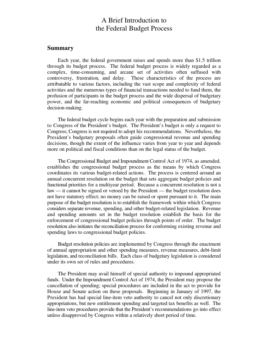 [19971020]96-912GOV_联邦预算流程简介.pdf_第2页