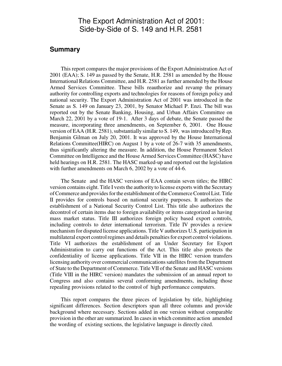 [20020430]RL31398_2001年出口管理法：与S.149和H.R.并排2581.pdf_第2页