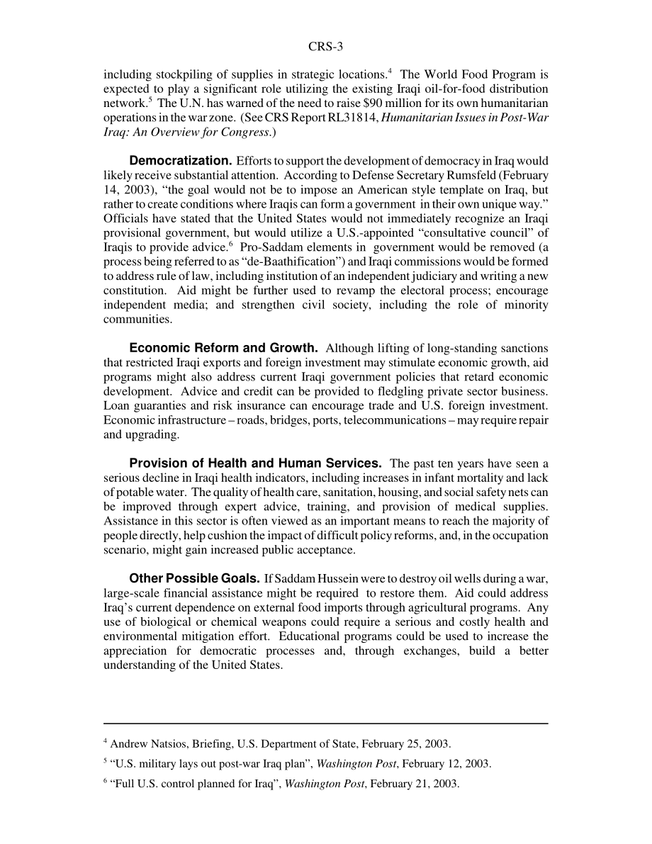 [20030306]RS21454_伊拉克：战后潜在的对外援助问题.pdf_第3页