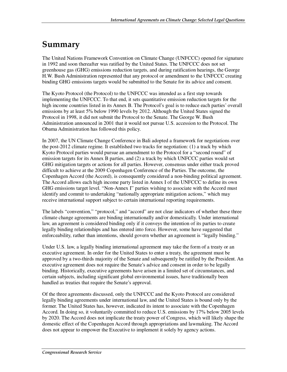 [20100412]R41175_关于气候变化的国际协定：选定的法律问题.pdf_第2页