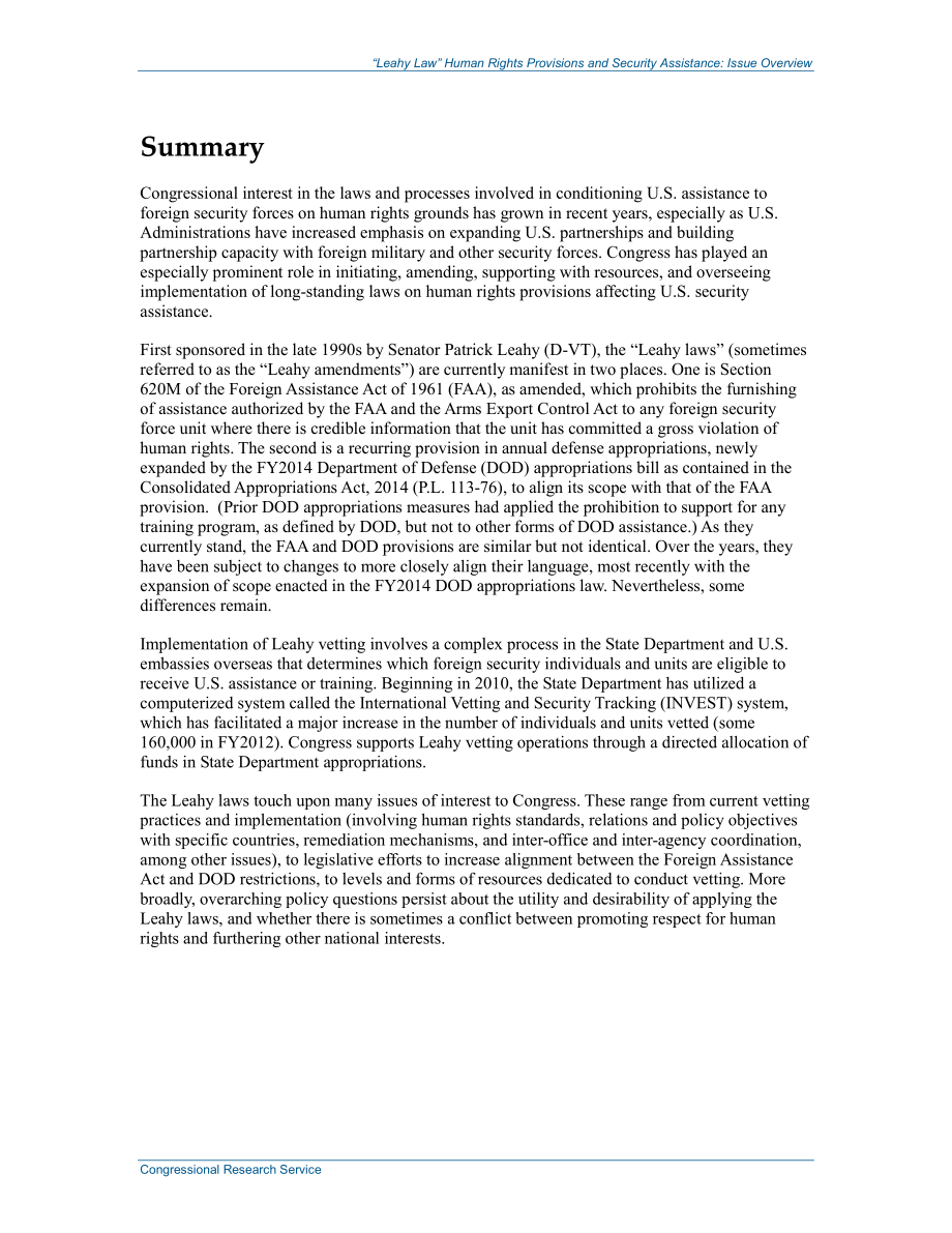 [20140129]R43361_“莱希法”人权规定和安全援助：问题概述.pdf_第2页