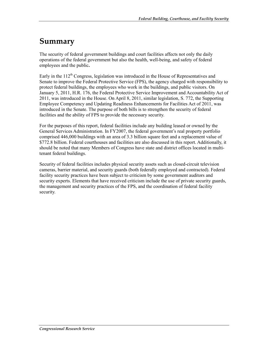 [20111209]R41138_联邦大楼、法院和设施安全.pdf_第2页