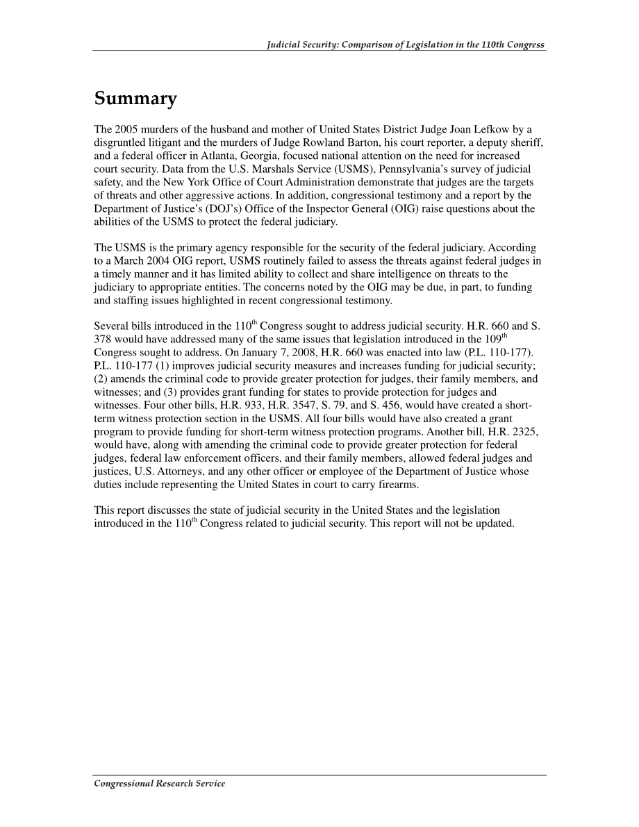 [20090304]RL33473_司法安全：第110届国会立法比较.pdf_第2页