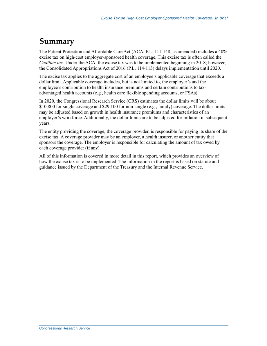 [20160324]R44147_高成本雇主赞助医疗保险的消费税：简言之.pdf_第2页