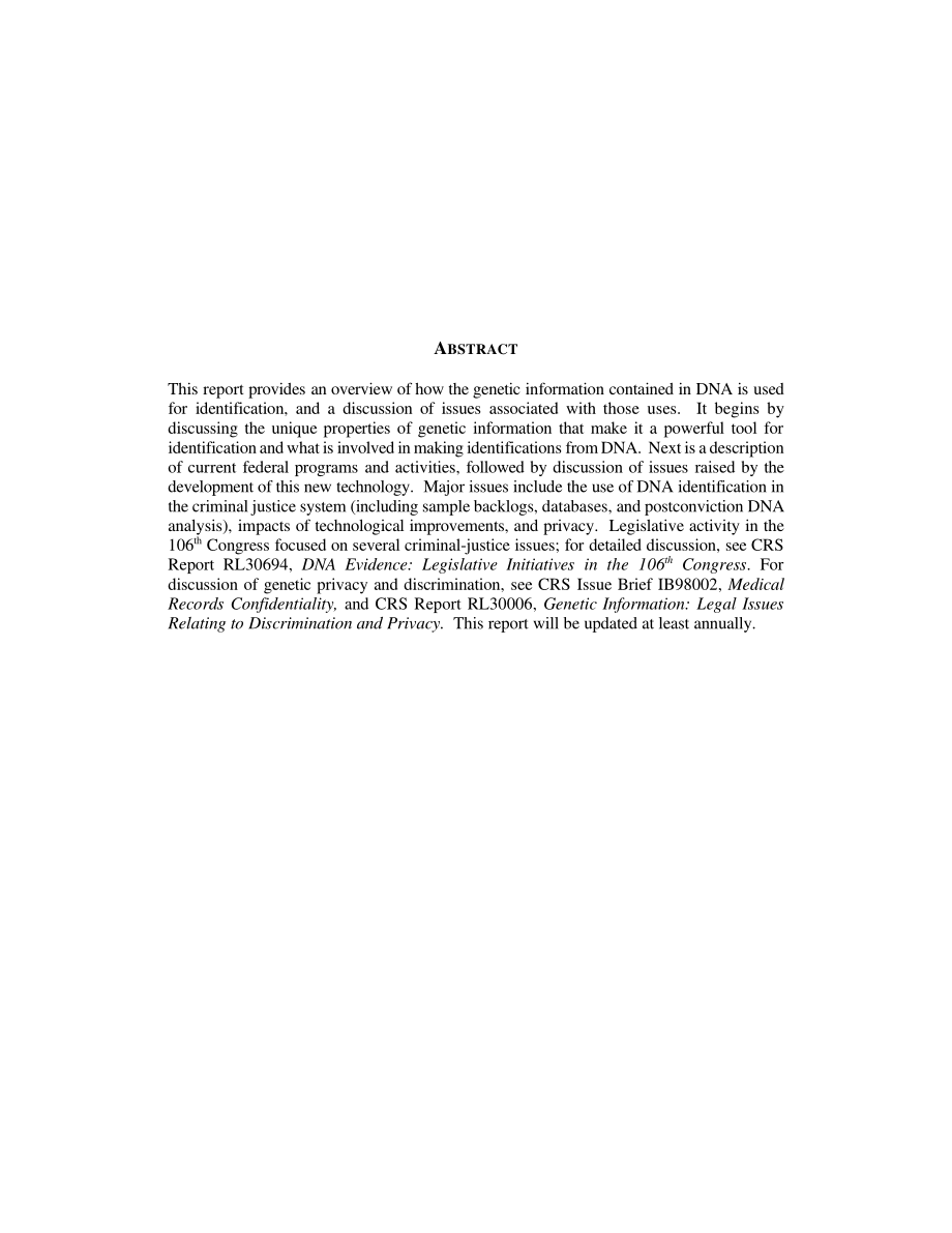 [20010112]RL30717_DNA鉴定：应用程序和问题.pdf_第2页
