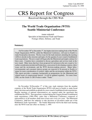 [19991119]RS20387_The World Trade Organization (WTO) Seattle Ministerial Conference.pdf