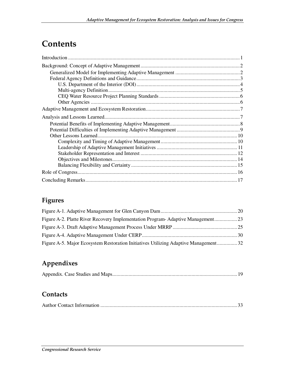 [20110304]R41671_生态系统恢复的适应性管理：国会的分析和问题.pdf_第3页