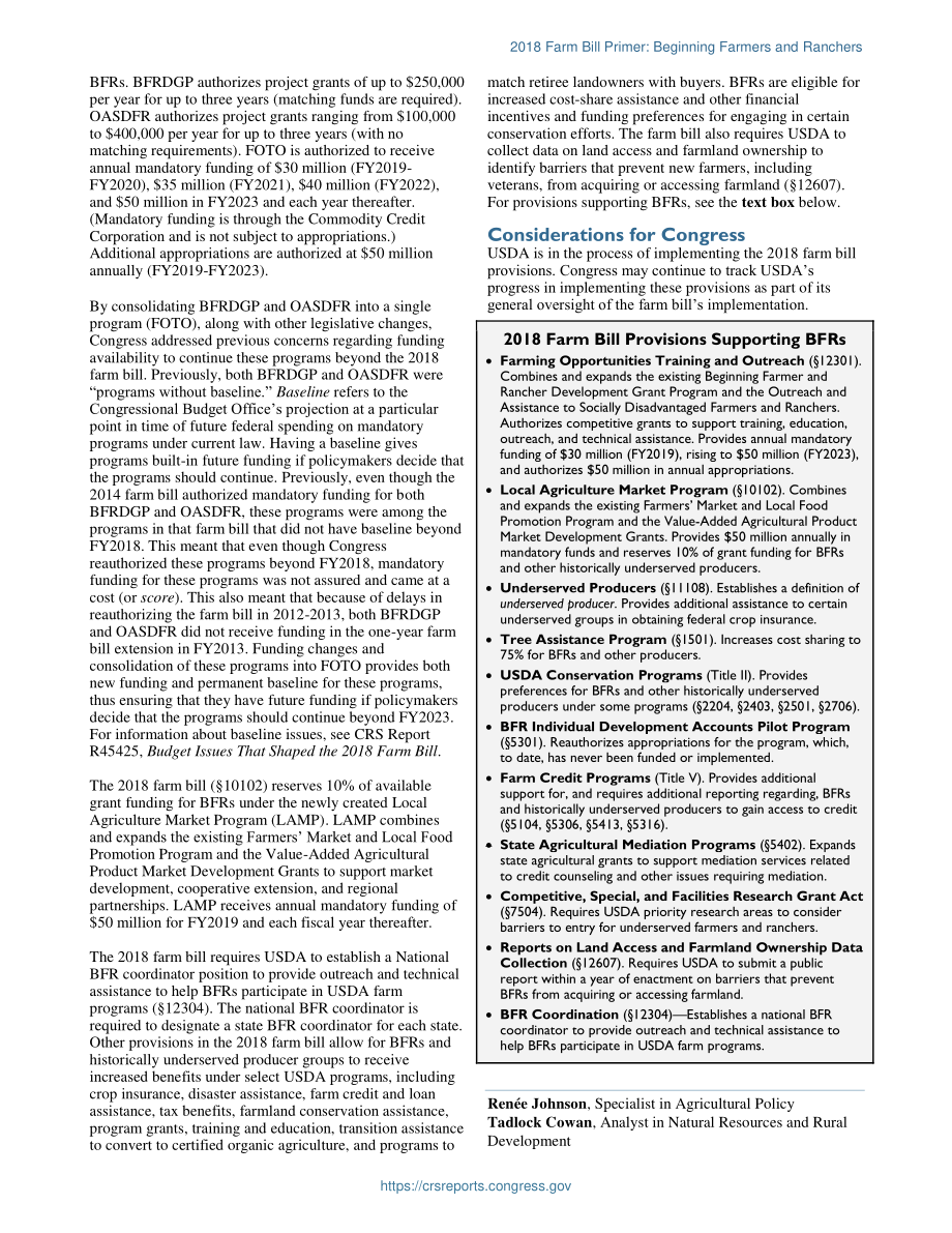 [20190528]IF11227_2018年农业法案入门：初出茅庐的农民和牧场主.pdf_第2页