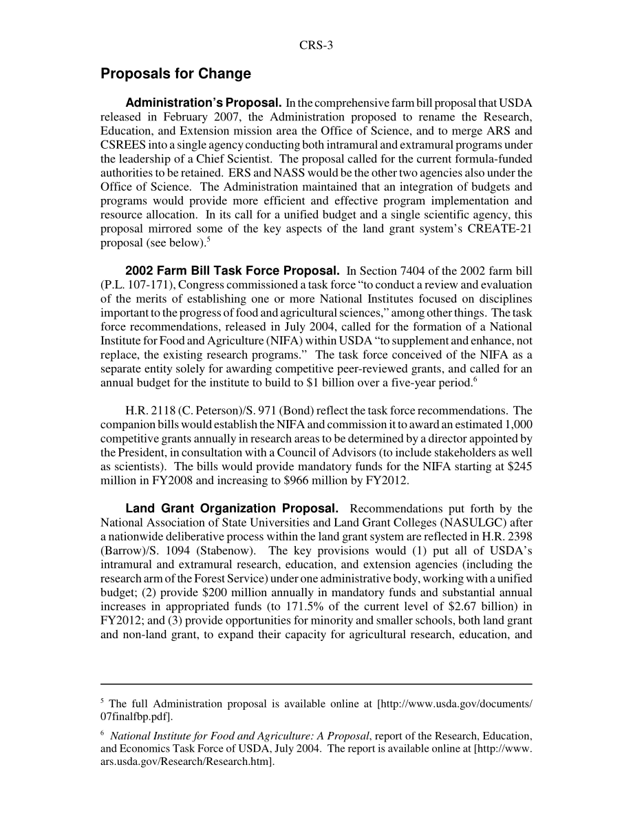 [20071102]RS22693_2007年农业法案中的农业研究、教育和推广.pdf_第3页