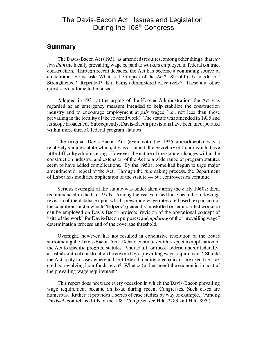 [20040319]RL31063_戴维斯-培根法案：第108届国会期间的问题和立法.pdf_第2页