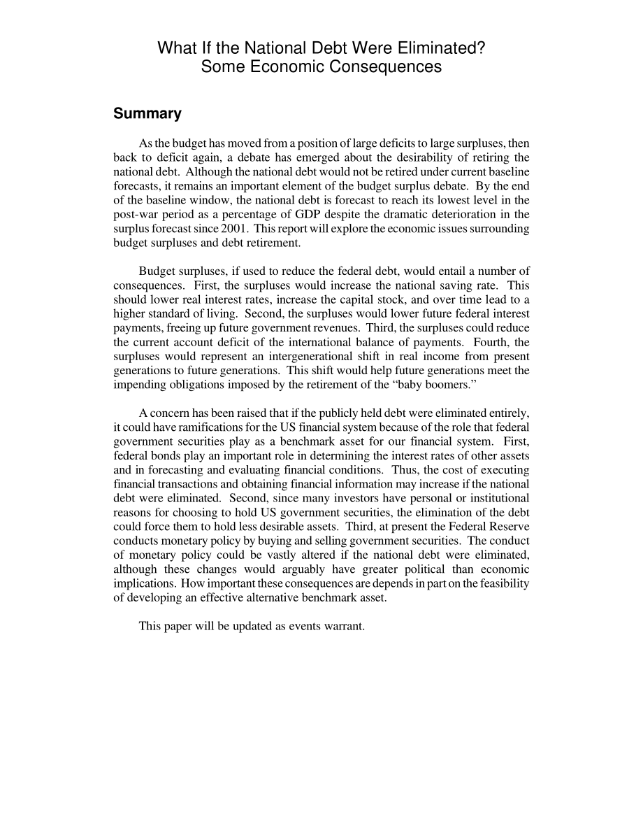 [20020225]RL30614_如果国债被取消了怎么办？一些经济后果.pdf_第2页