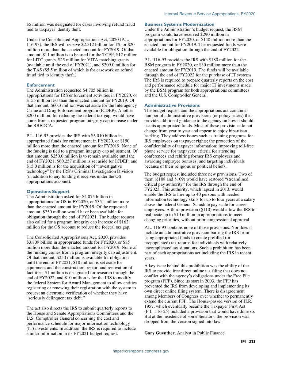 [20200114]IF11323_2020财年美国国税局拨款.pdf_第2页