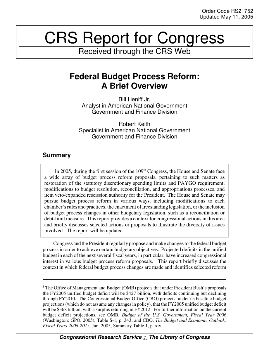 [20050511]RS21752_联邦预算流程改革：简要概述.pdf_第1页