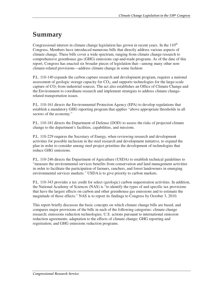 [20081107]RL34067_第110届国会气候变化立法.pdf_第2页
