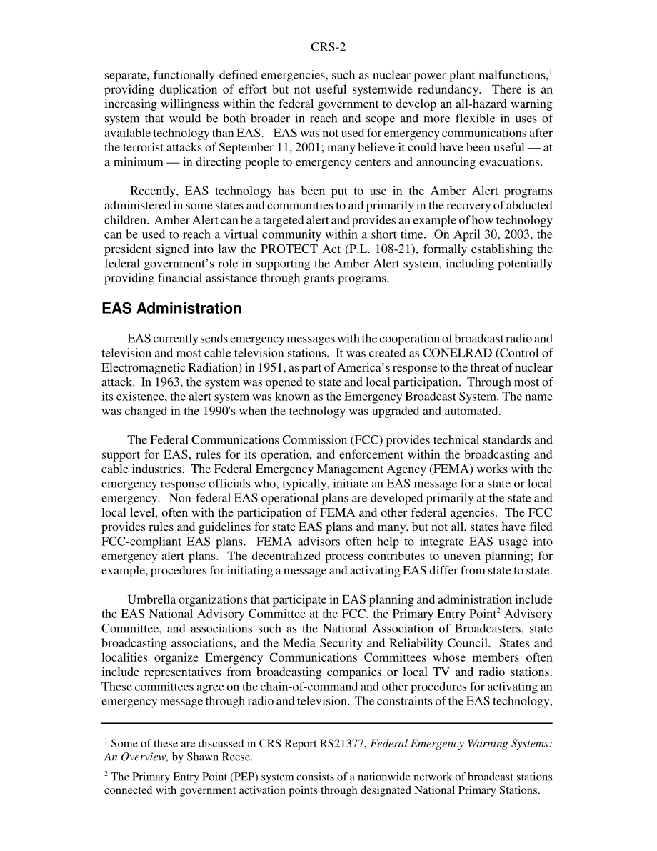 [20040614]RS21440_应急通信：紧急警报系统（EAS）和所有危险警告.pdf_第2页