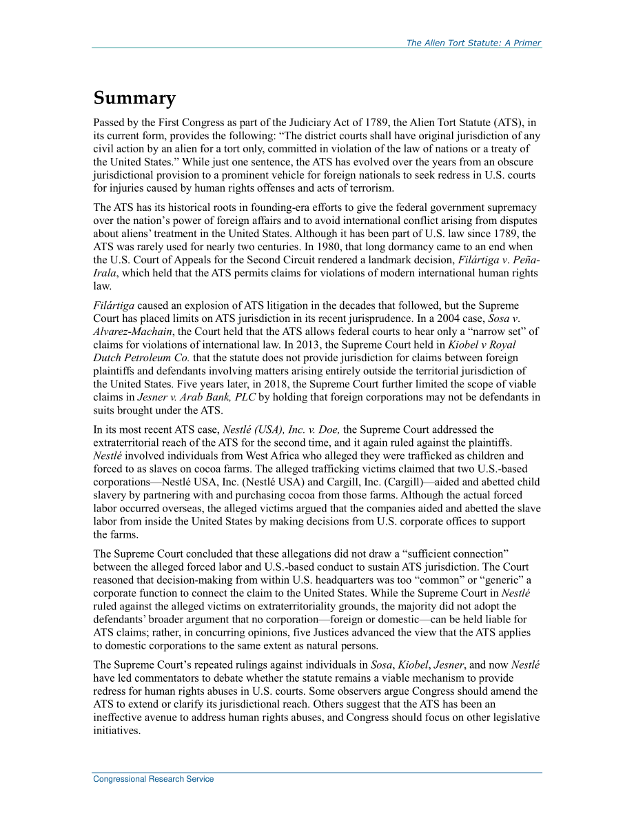 [20220111]R44947_《外国人侵权法》：基础.pdf_第2页