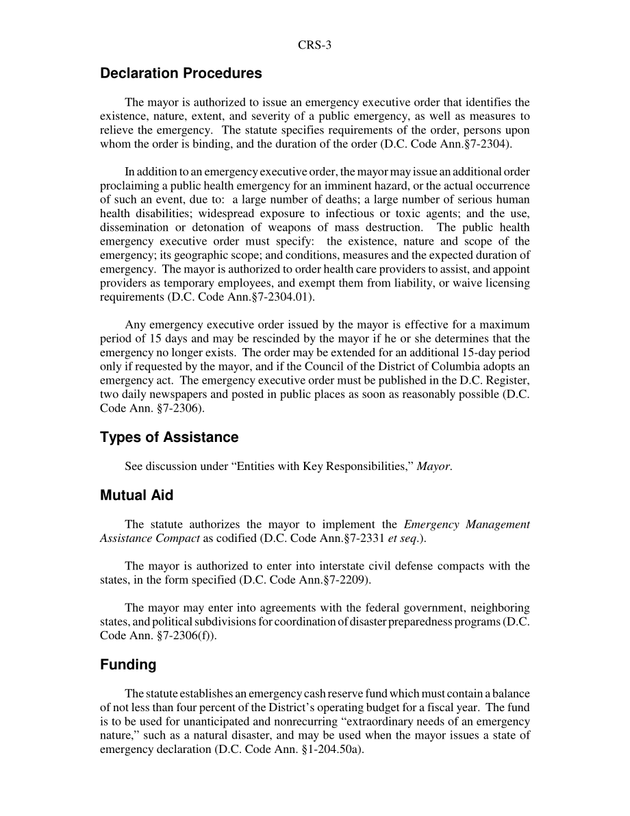 [20040402]RS21804_哥伦比亚特区应急管理和国土安全法定机构总结.pdf_第3页
