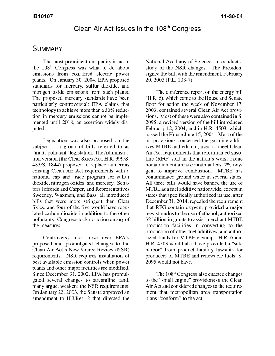 [20041130]IB10107_第108届国会《清洁空气法》议题.pdf_第3页