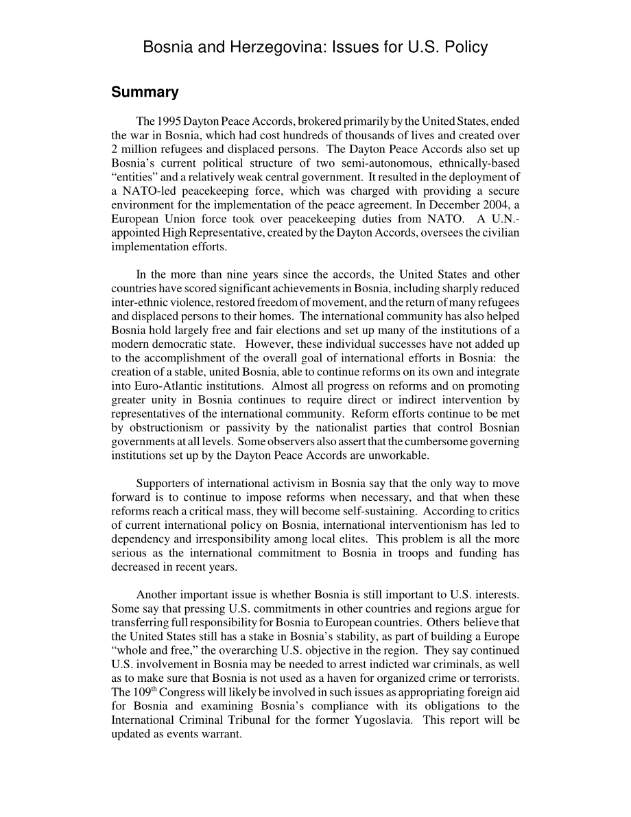 [20050210]RL32392_波斯尼亚和黑塞哥维那：美国政策问题.pdf_第2页