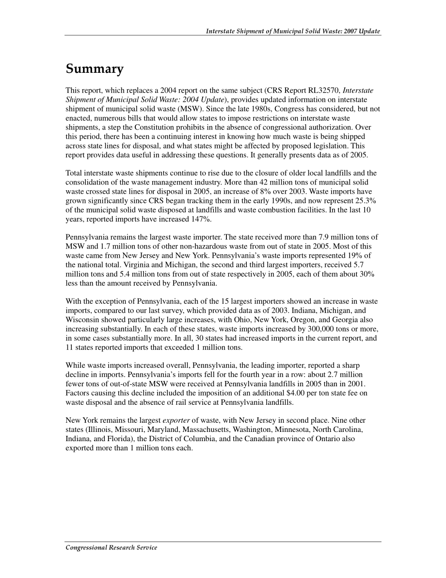 [20070613]RL34043_城市固体废物的州际运输：2007年更新.pdf_第2页
