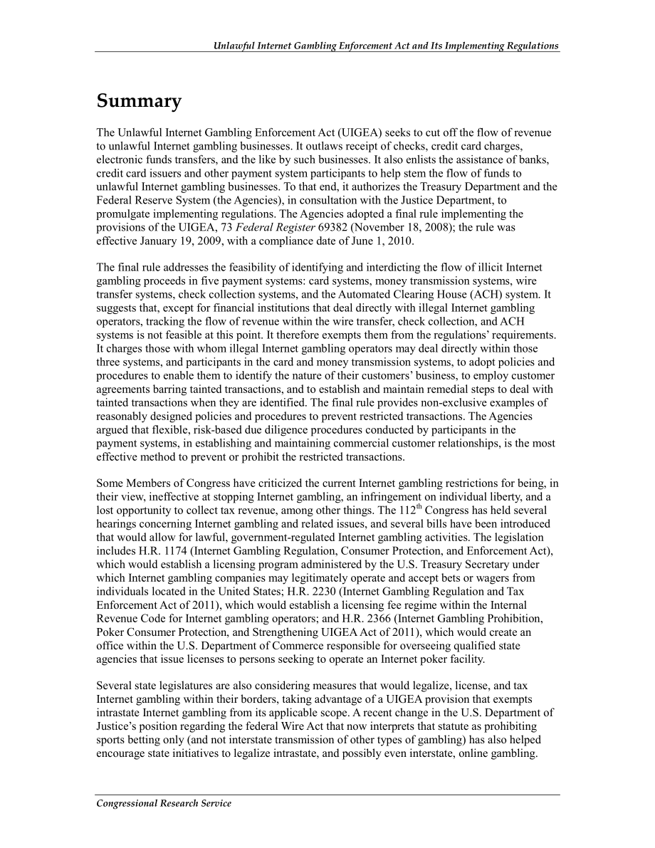 [20120410]RS22749_《非法互联网赌博执法法》（UIGEA）及其实施条例.pdf_第2页