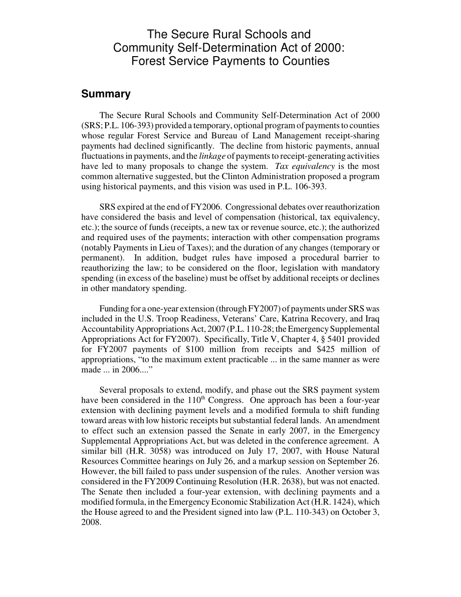 [20081008]RL33822_2000年《保障农村学校和社区自决法》：向各县支付的林业服务费.pdf_第2页