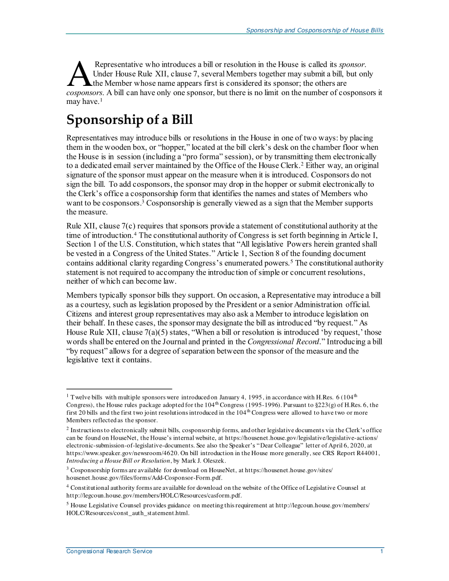 [20210218]RS22477_众议院法案的赞助和共同赞助.pdf_第3页