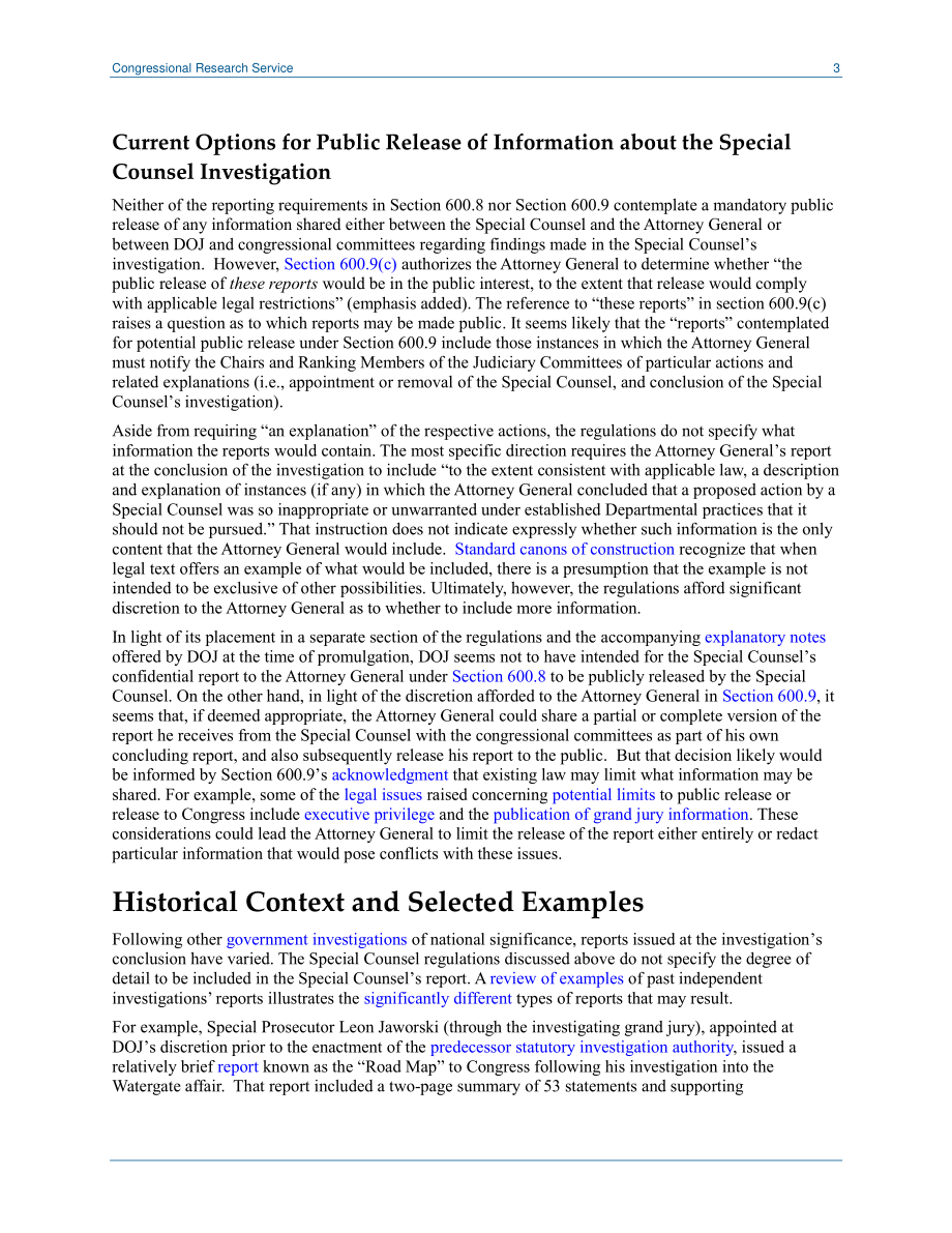 [20190307]LSB10270_特别顾问的报告：现行司法部法规要求什么？.pdf_第3页