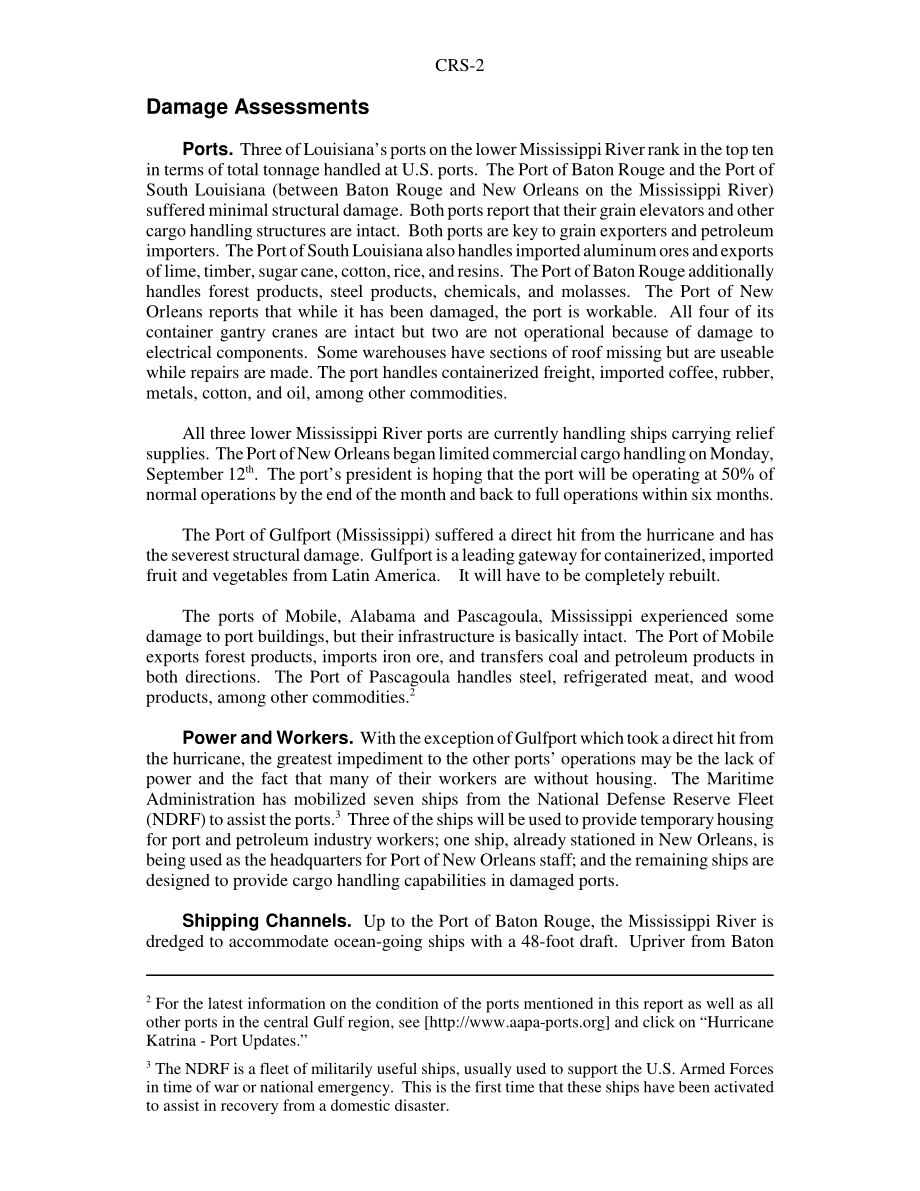 [20050913]RS22257_卡特里娜飓风：运输中断.pdf_第2页