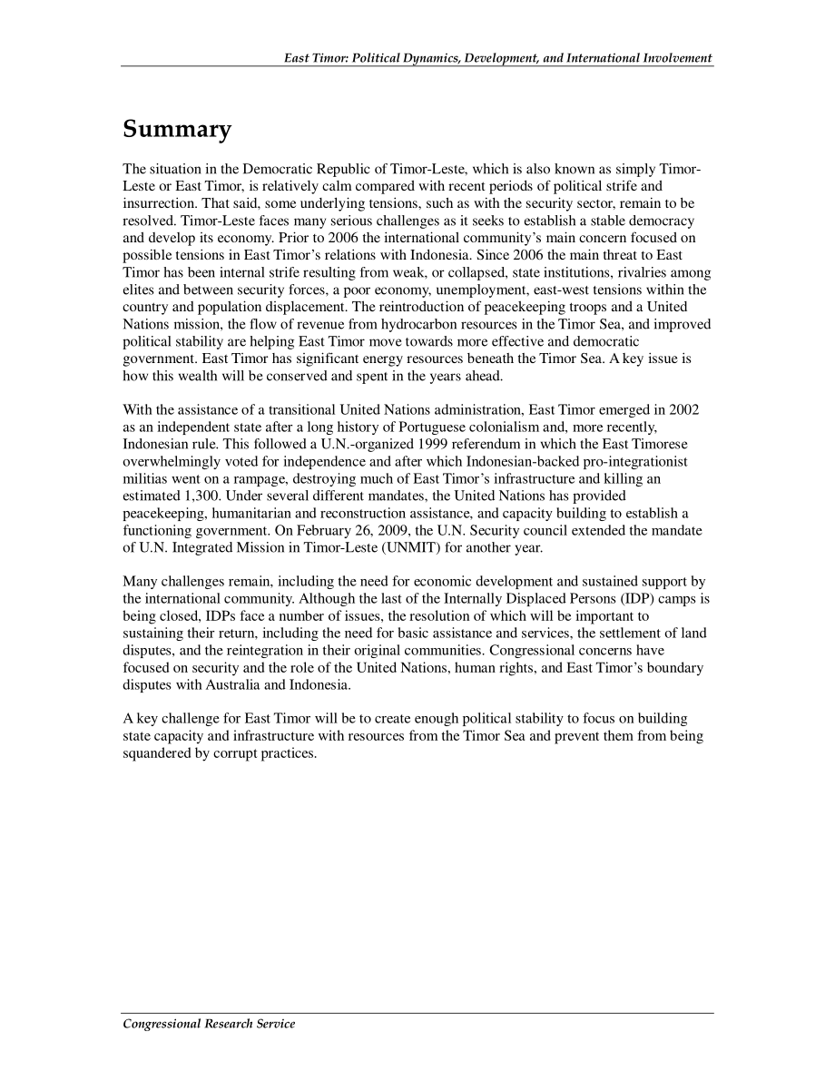 [20090617]RL33994_东帝汶：政治动态、发展和国际参与.pdf_第2页