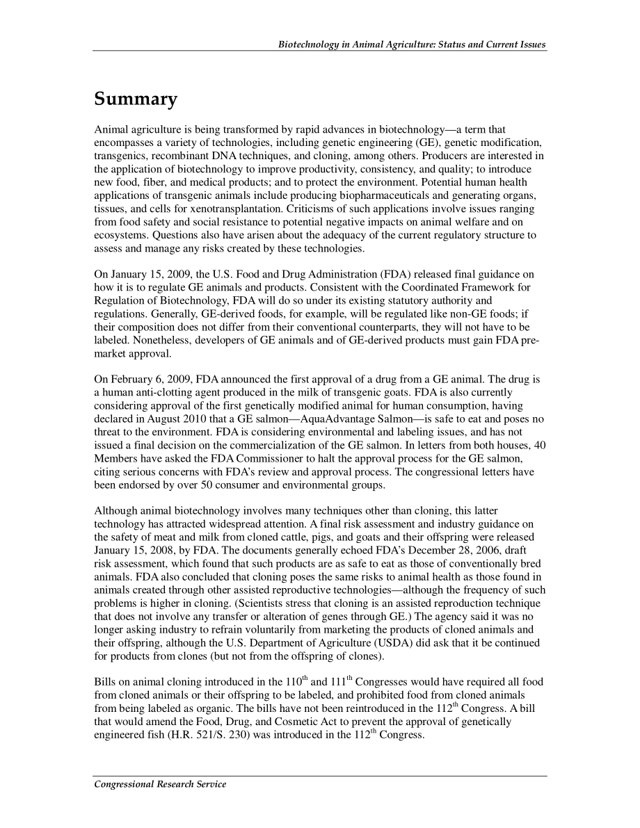 [20110519]RL33334_动物农业生物技术：现状和当前问题.pdf_第2页
