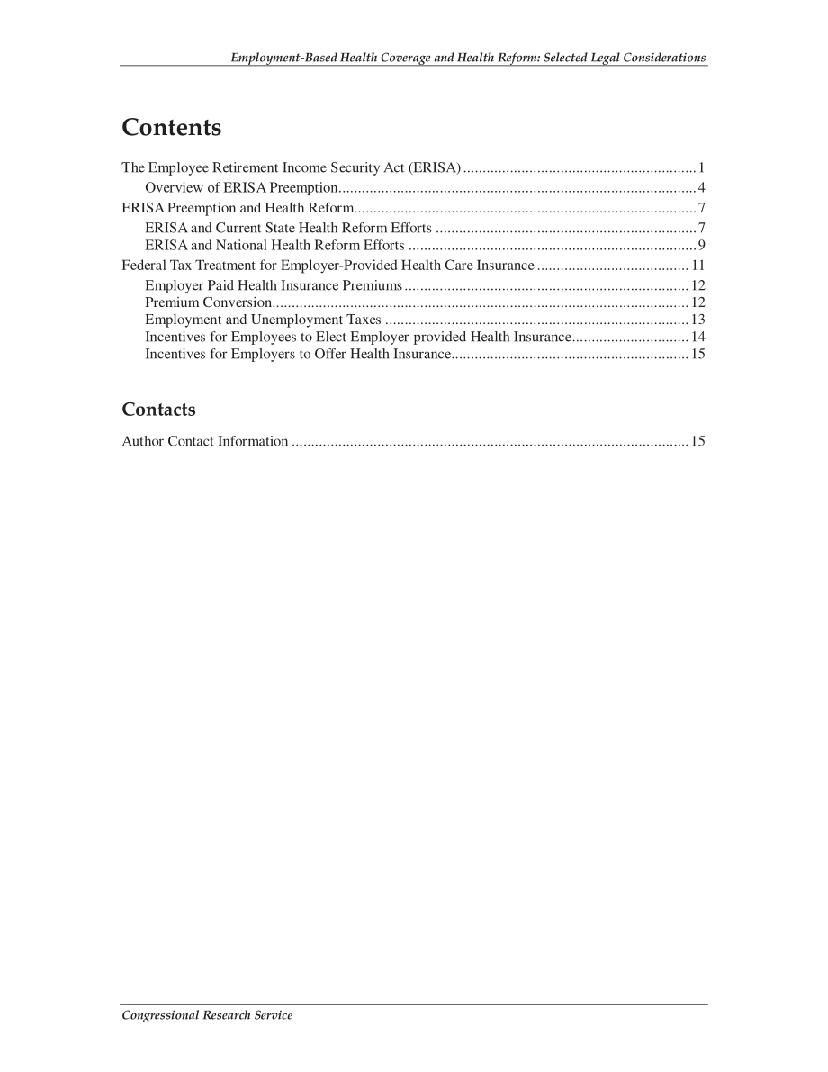 [20090612]R40635_基于就业的医疗覆盖和医疗改革：选定的法律考虑因素.pdf_第3页
