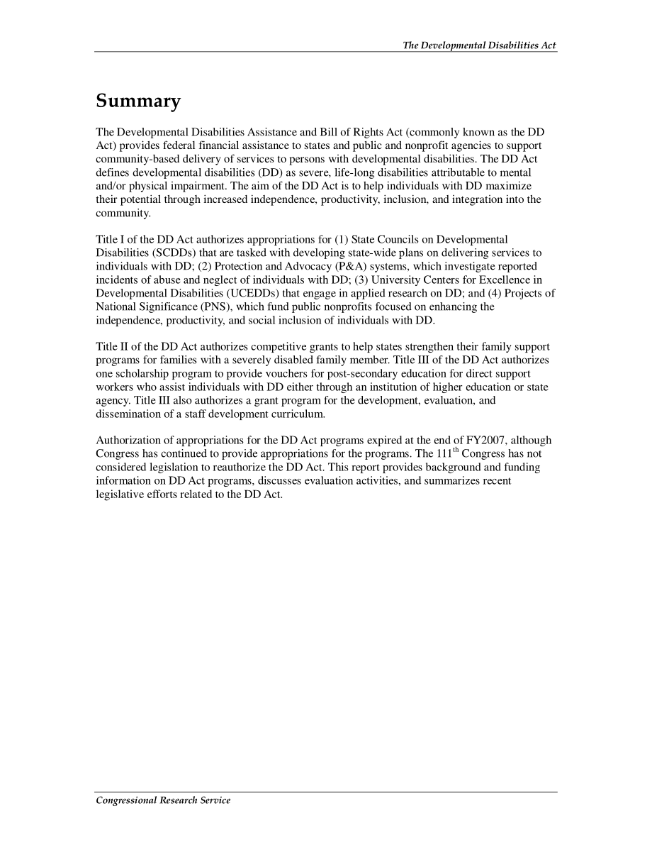 [20101112]RL34507_发展残疾法案.pdf_第2页