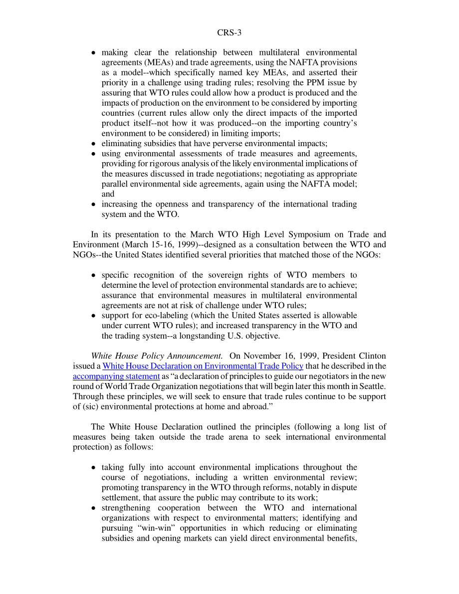 [19991221]RS20417_西雅图环境与世界贸易组织（WTO）：问题和关注点.pdf_第3页