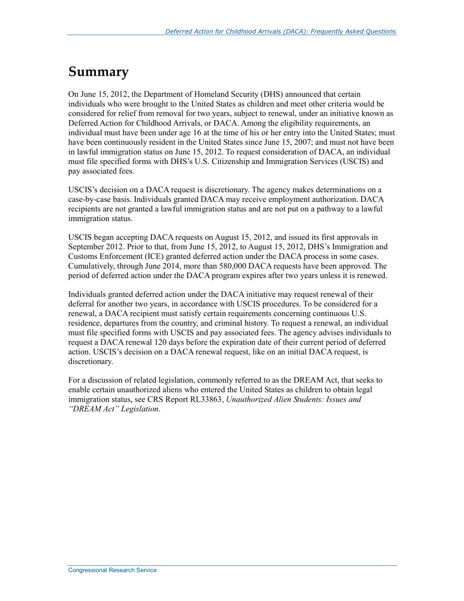 [20140930]R43747_儿童入境延迟行动（DACA）：常见问题解答.pdf_第2页