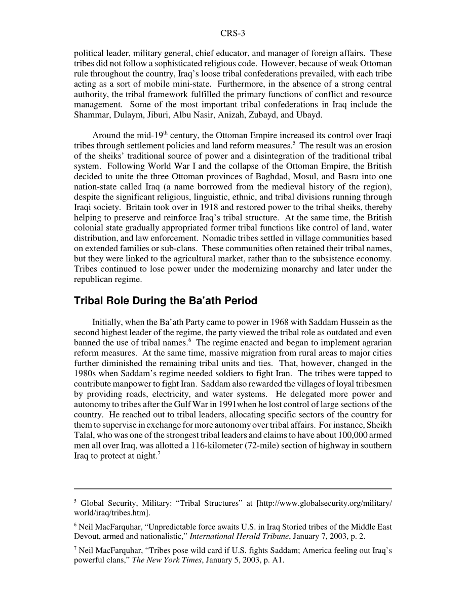 [20080407]RS22626_伊拉克：部落结构、社会和政治活动.pdf_第3页