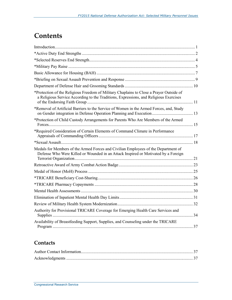 [20141211]R43647_2015财年国防授权法案：选定的军事人员问题.pdf_第3页