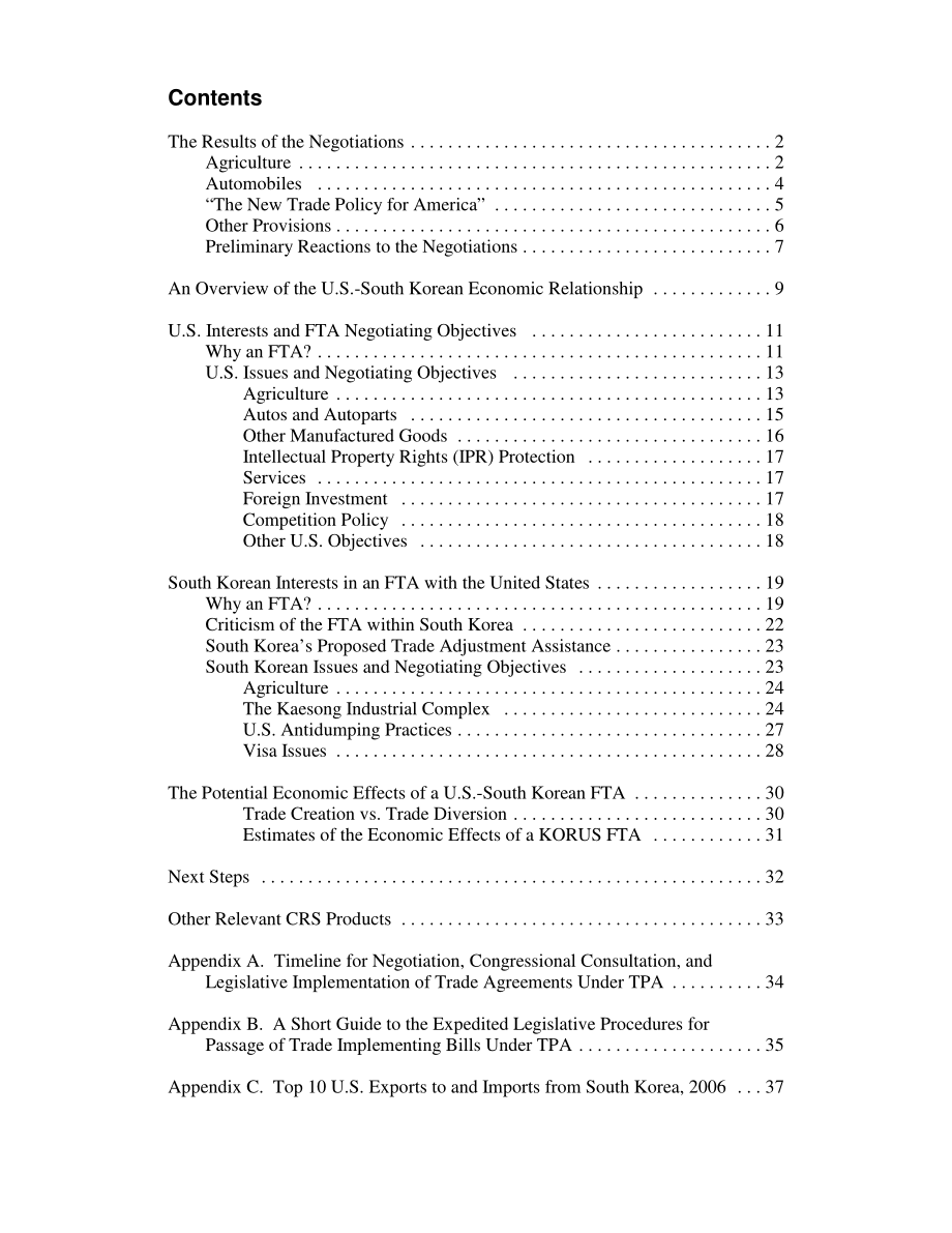 [20070718]RL33435_The Proposed South Korea-U.S. Free Trade Agreement (KORUS FTA).pdf_第3页