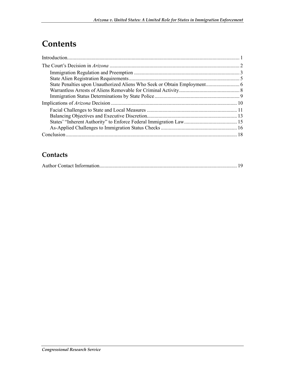 [20120910]R42719_亚利桑那州诉美国：国家在移民执法中的有限作用.pdf_第3页