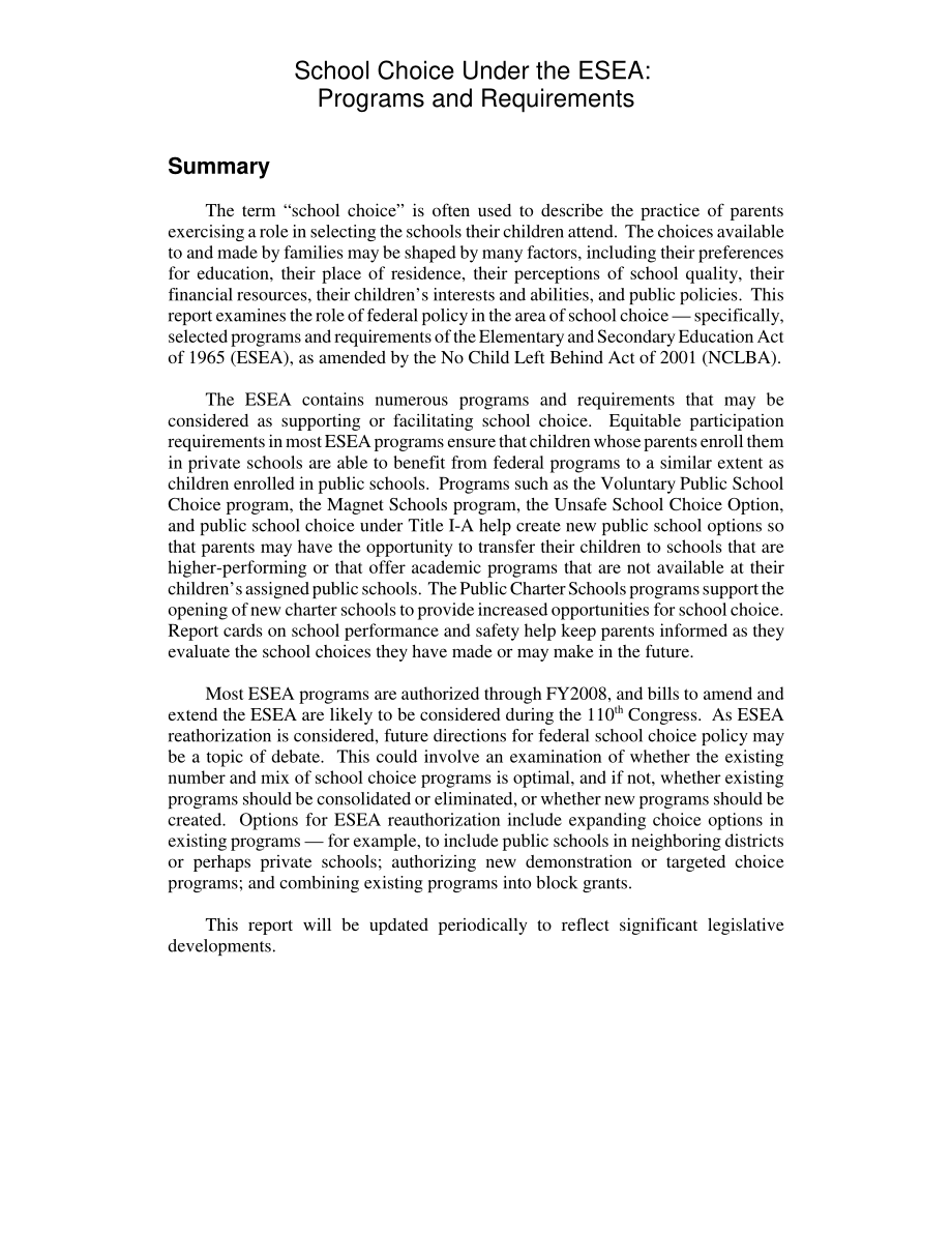 [20080122]RL33506_ESEA下的学校选择：计划和要求.pdf_第2页