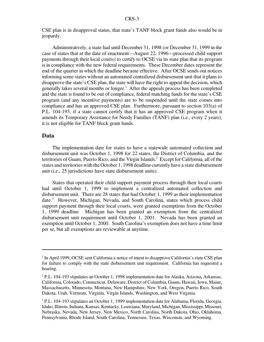 [19991201]RS20352_Centralized Collection and Disbursement of Child Support Payments.pdf_第3页