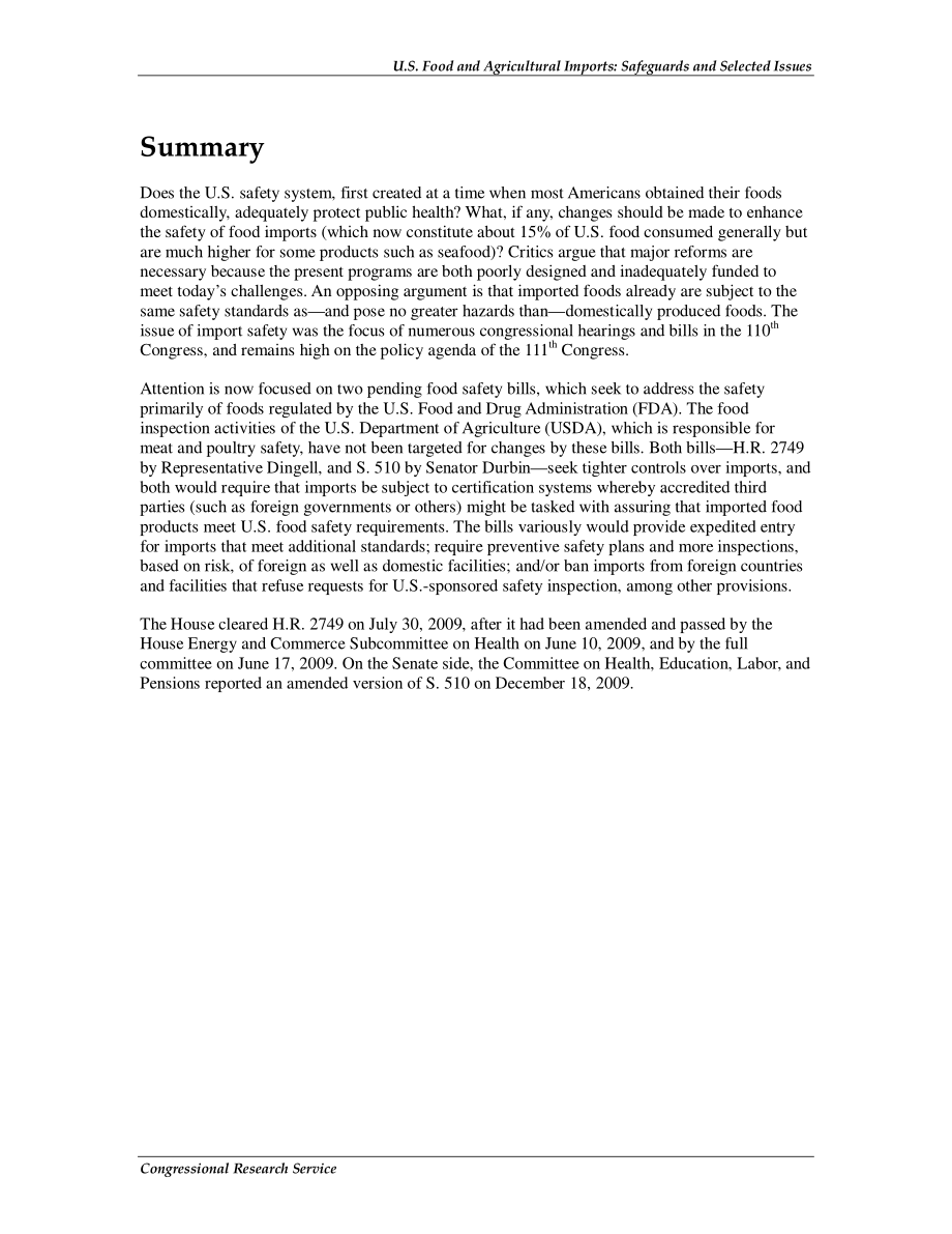 [20100317]RL34198_美国食品和农产品进口：保障措施和选定问题.pdf_第2页